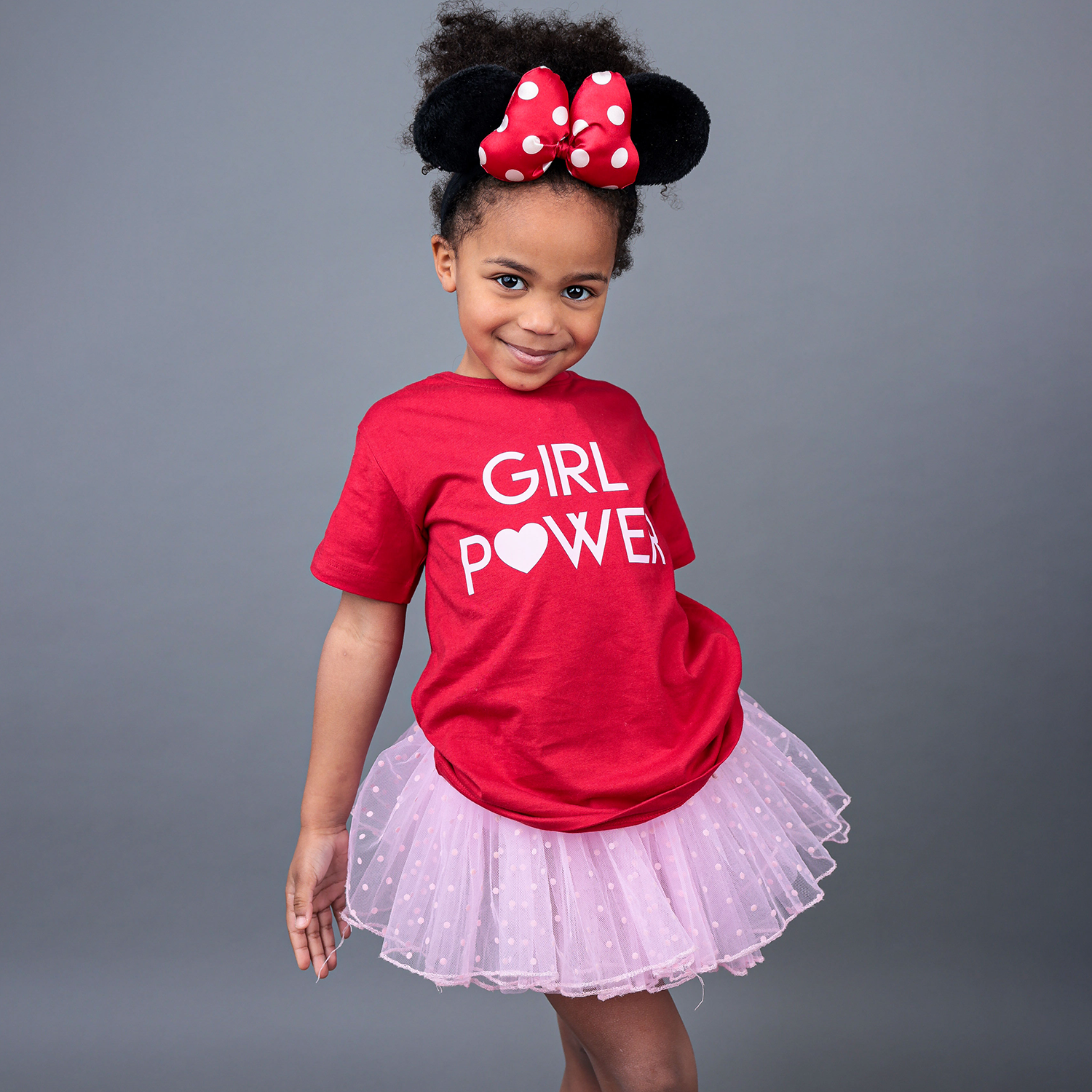 'Girl power' kids shortsleeve shirt