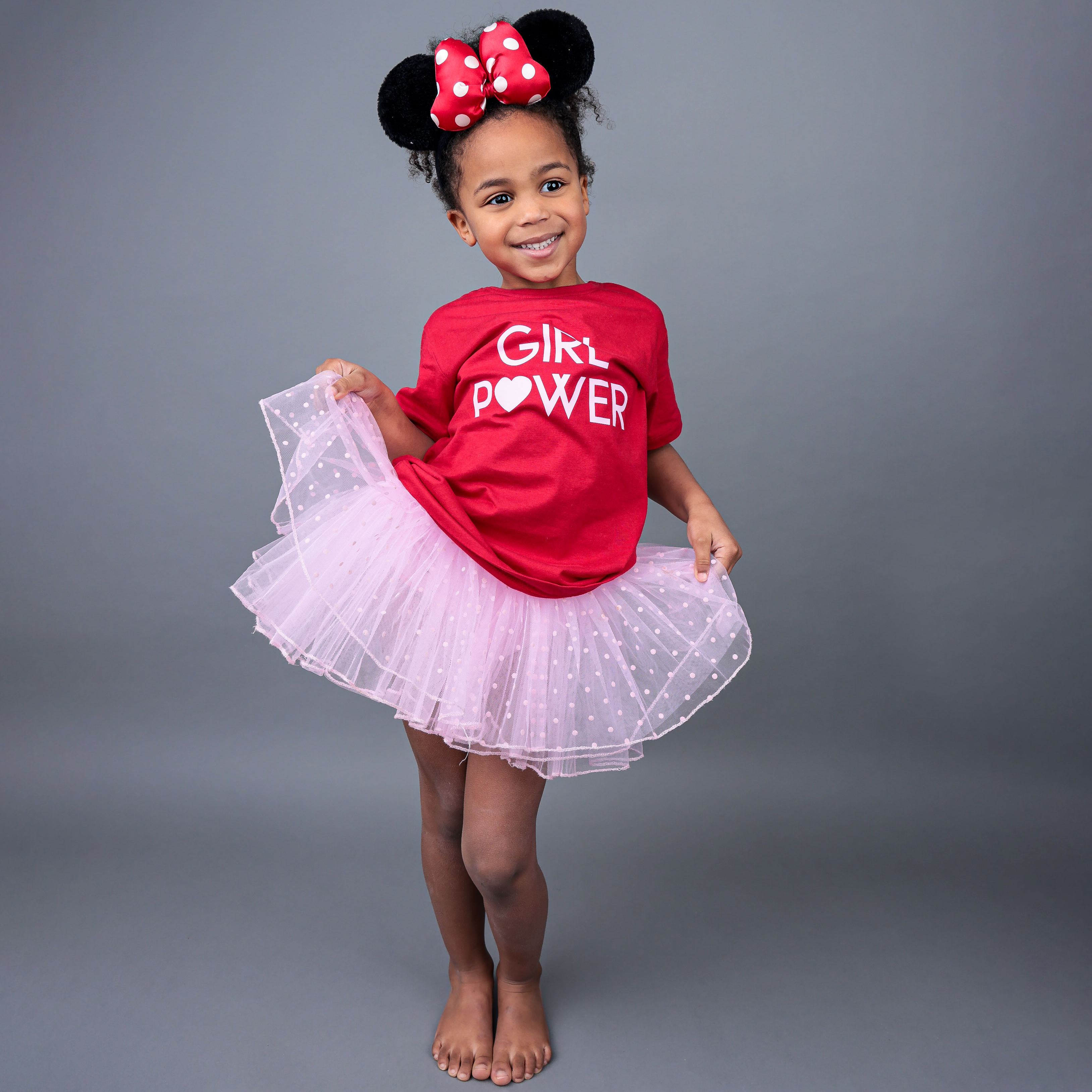 'Girl power' kids shortsleeve shirt