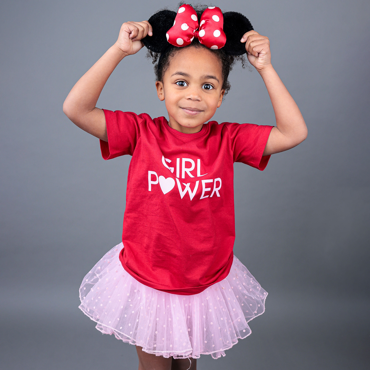 'Girl power' kids shortsleeve shirt