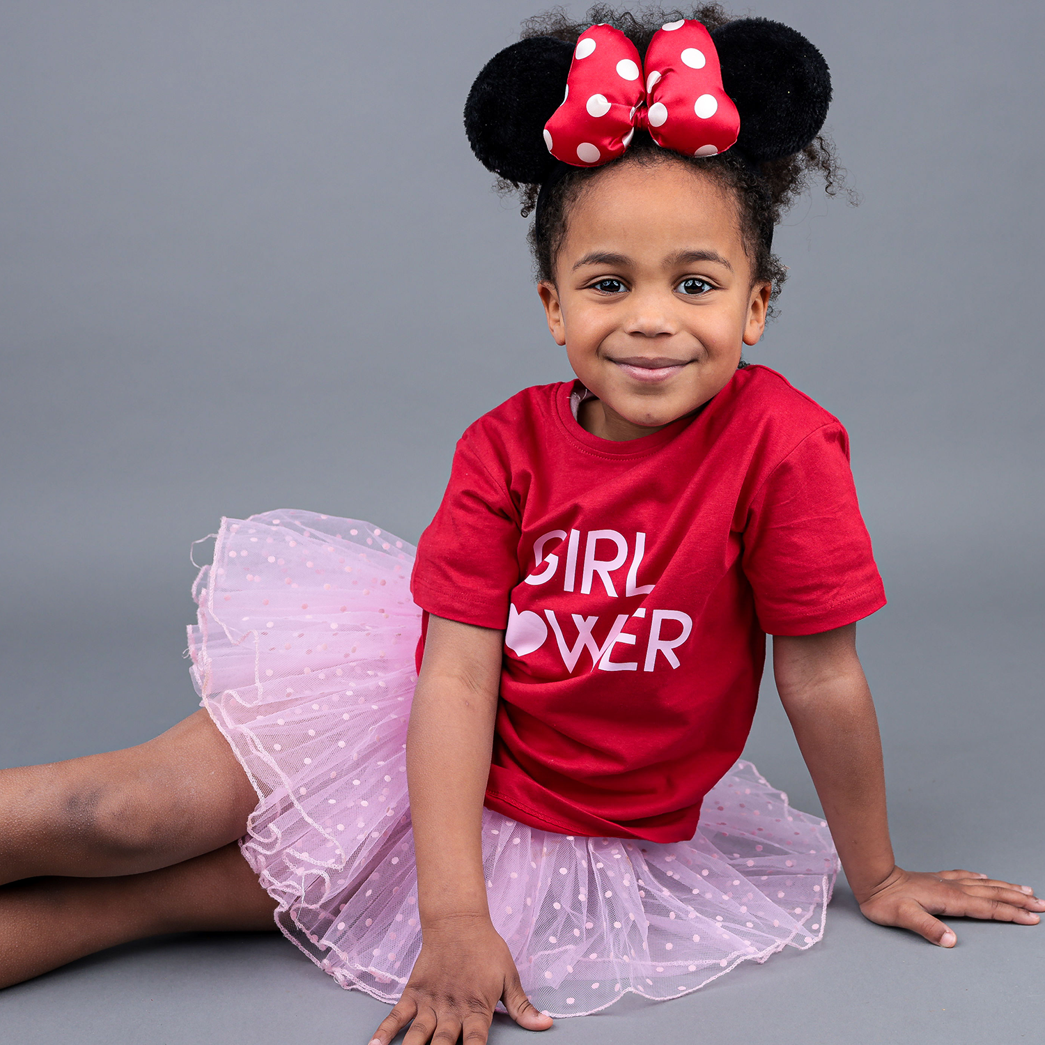 'Girl power' kids shortsleeve shirt