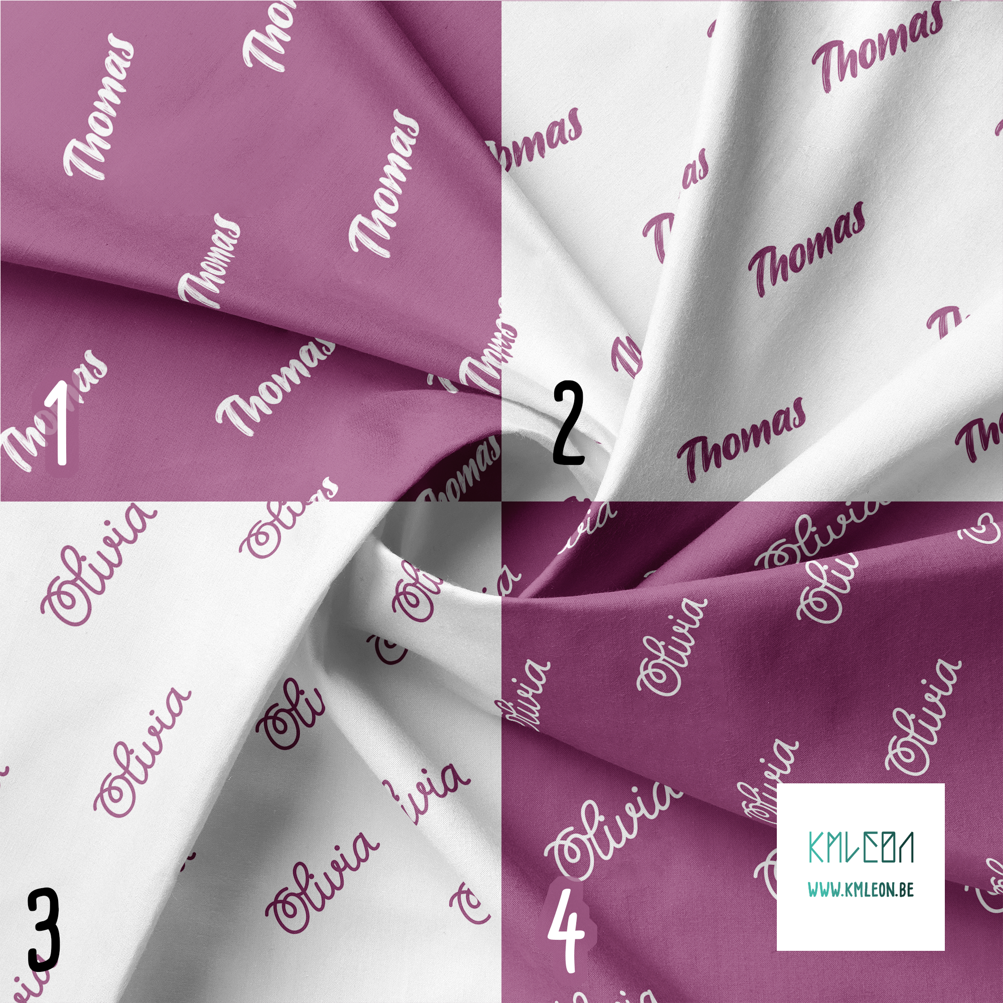 Personalised fabric in strikemaster pink