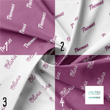 Personalised fabric in strikemaster pink