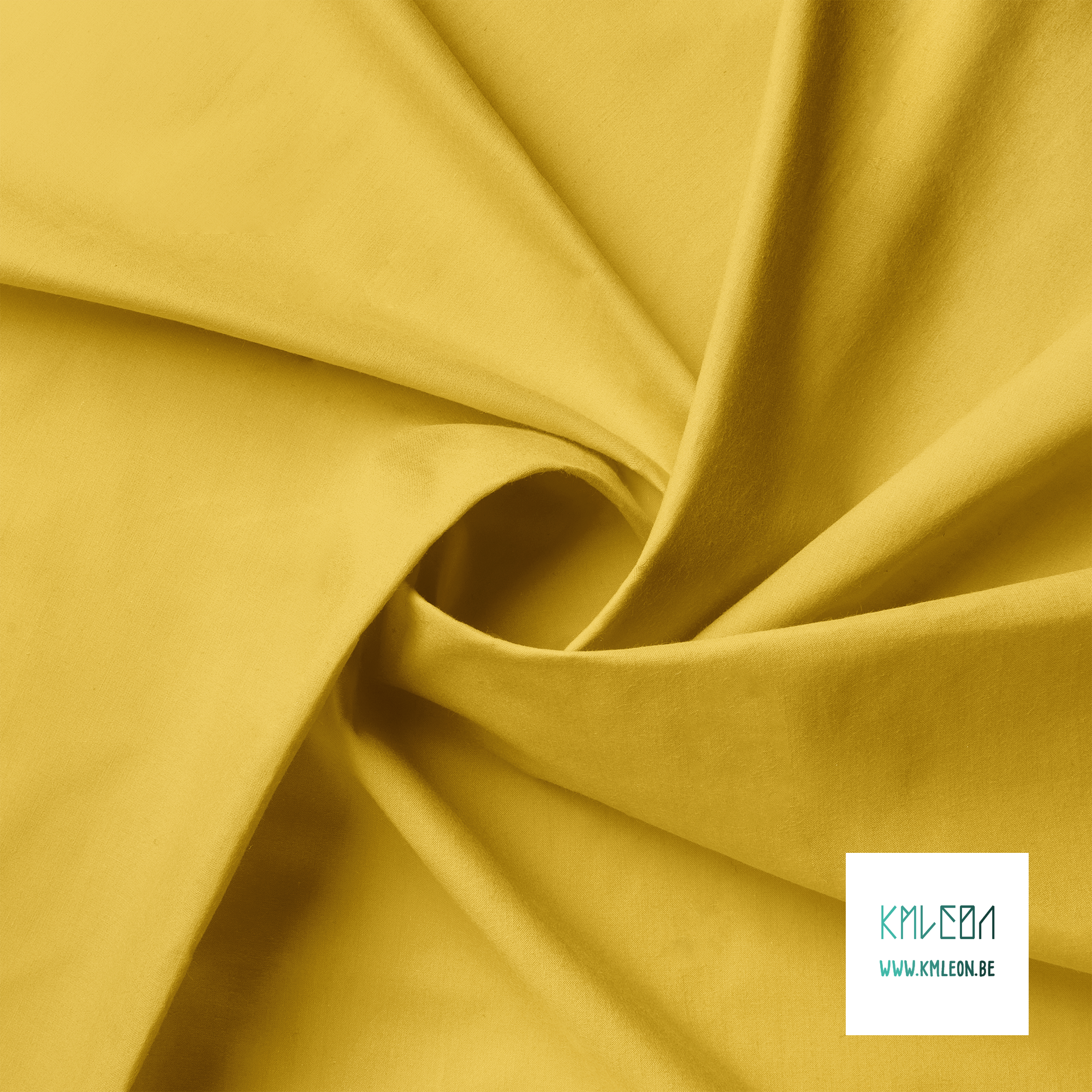 Solid amber yellow fabric