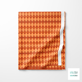 Brown and orange triangles fabric