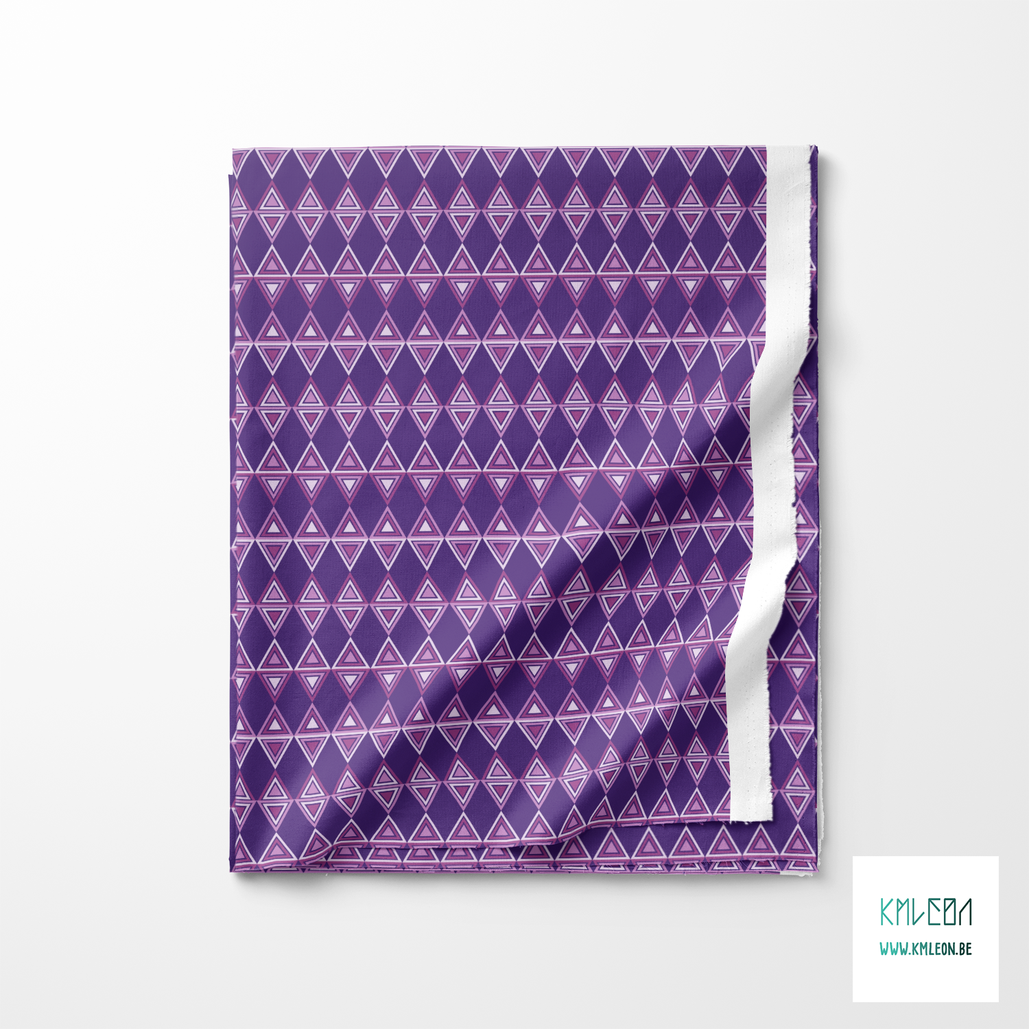 Purple triangles fabric