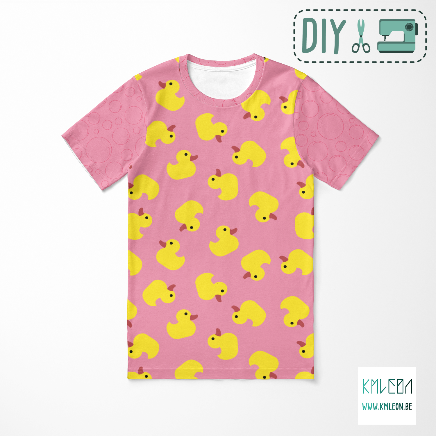 Rubber ducks and bubbles cut and sew t-shirt