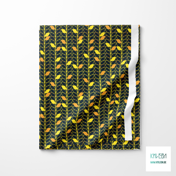 Yellow and orange leaves fabric