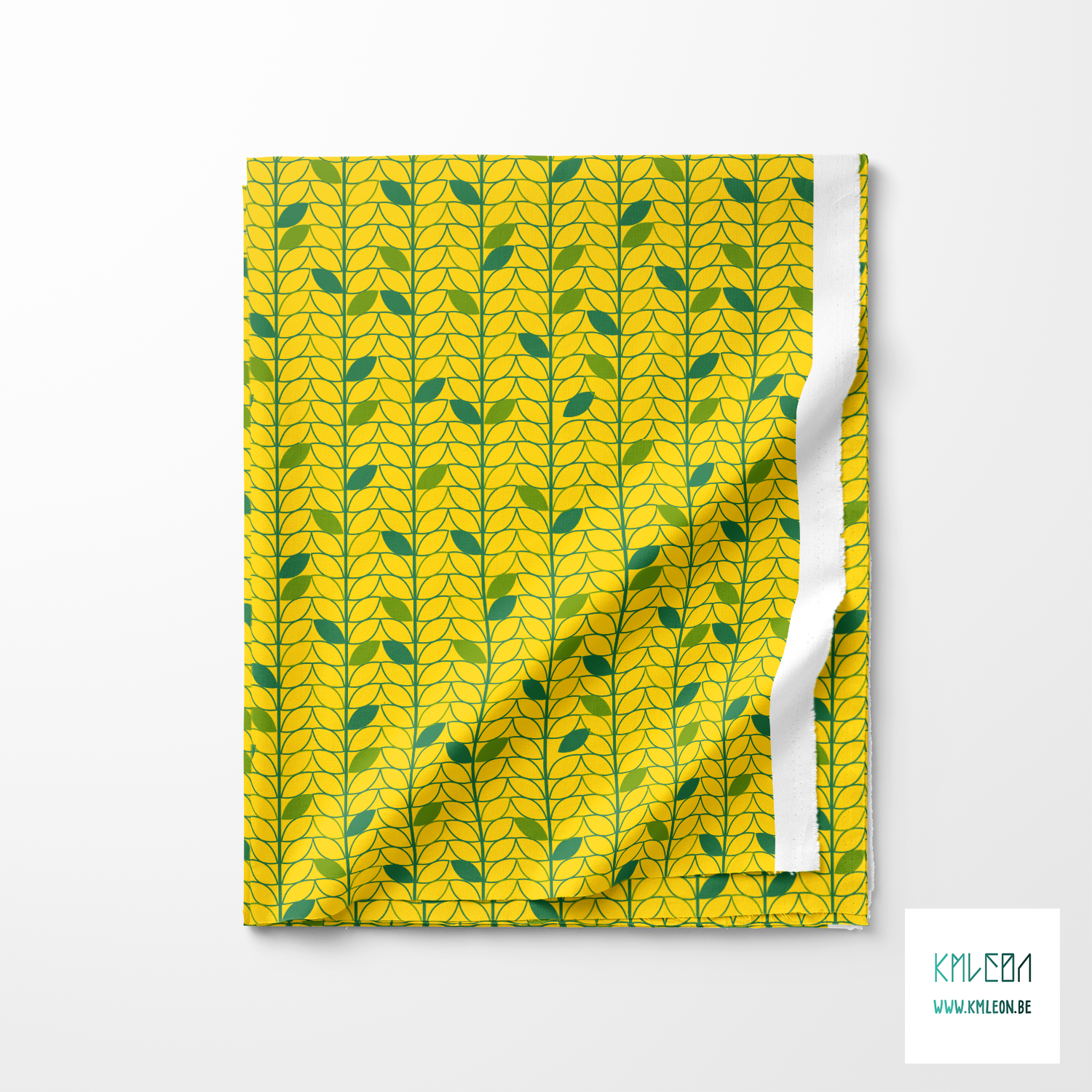 Green leaves fabric