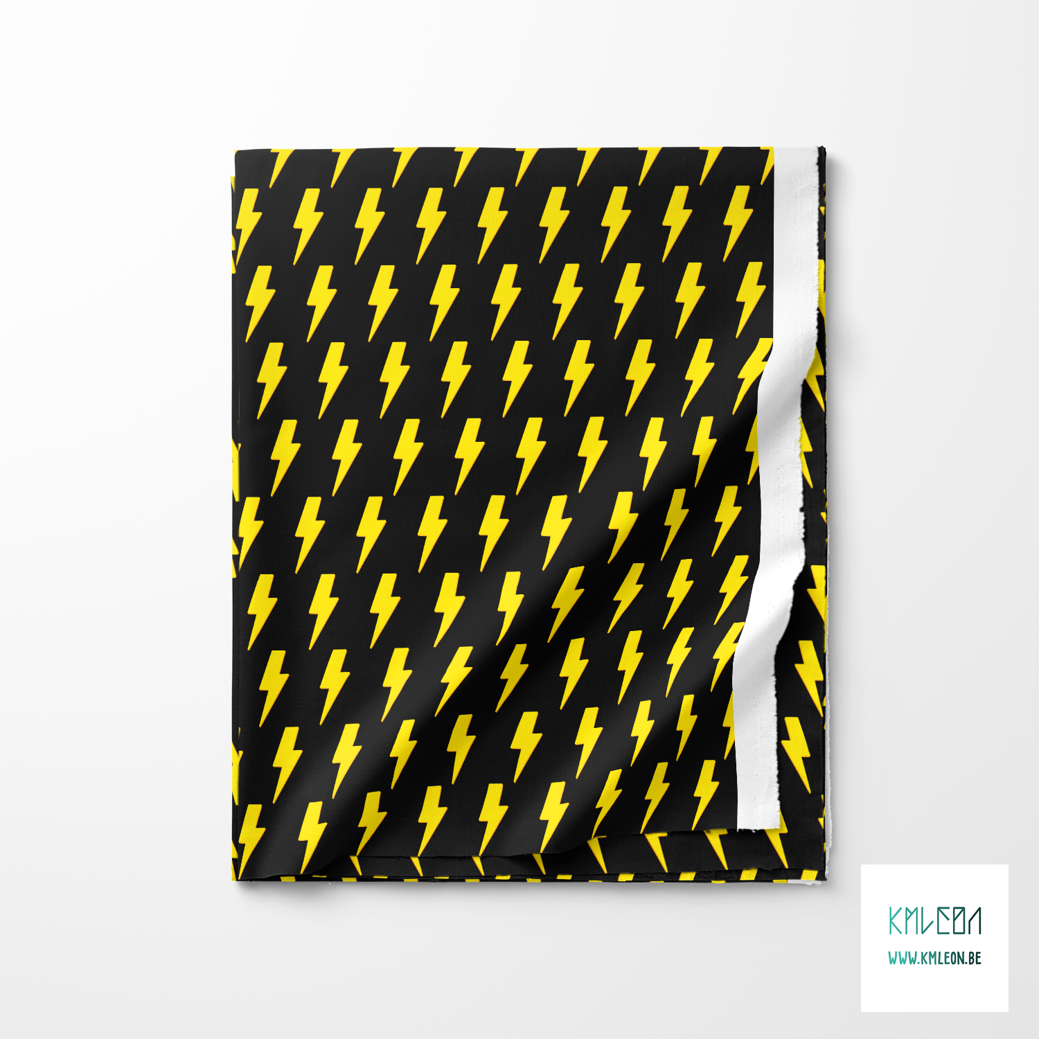 Yellow lightening bolts fabric