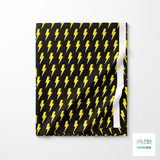 Yellow lightening bolts fabric