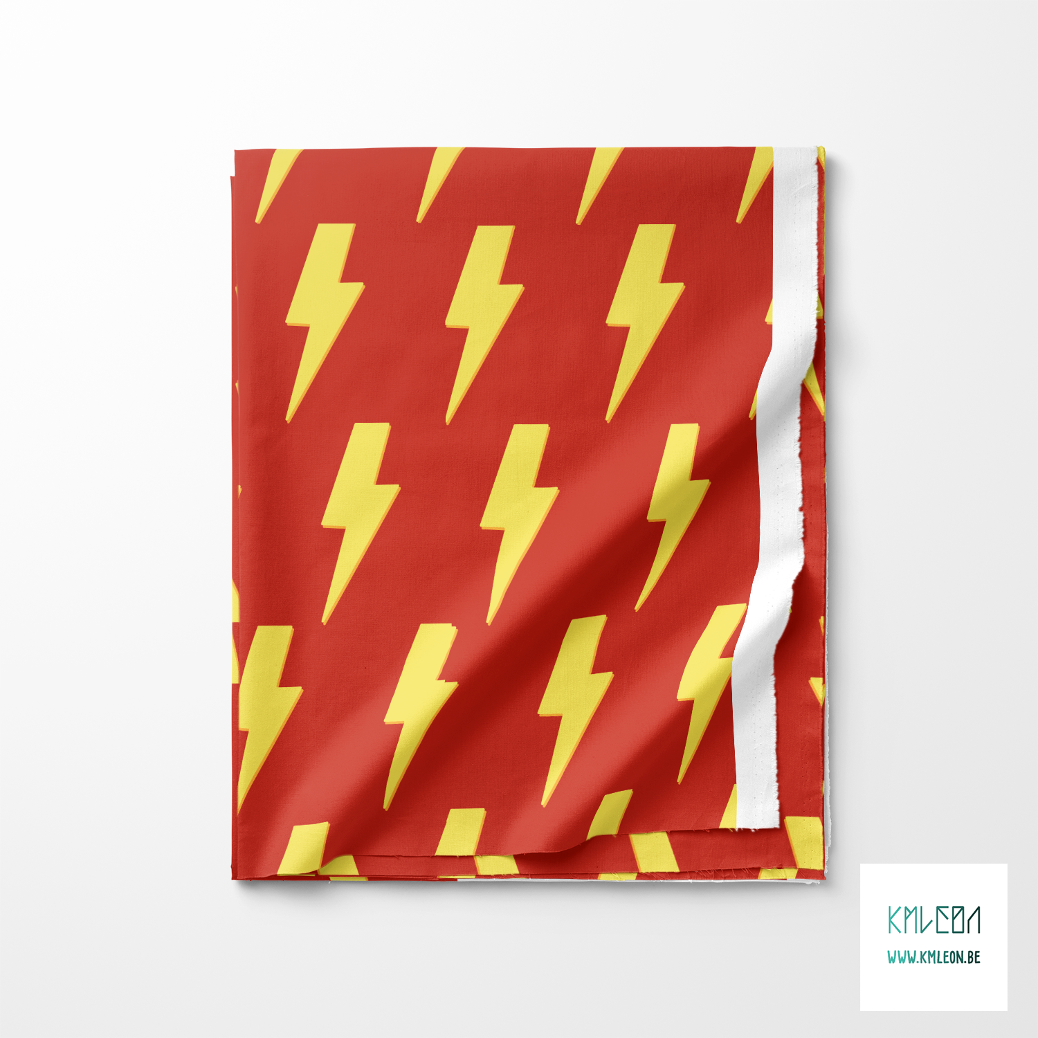 Yellow lightening bolts fabric