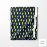 Yellow lightening bolts fabric