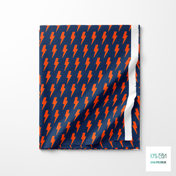 Orange lightening bolts fabric