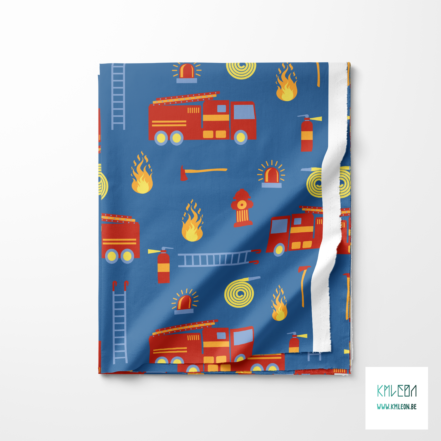 Fire trucks fabric