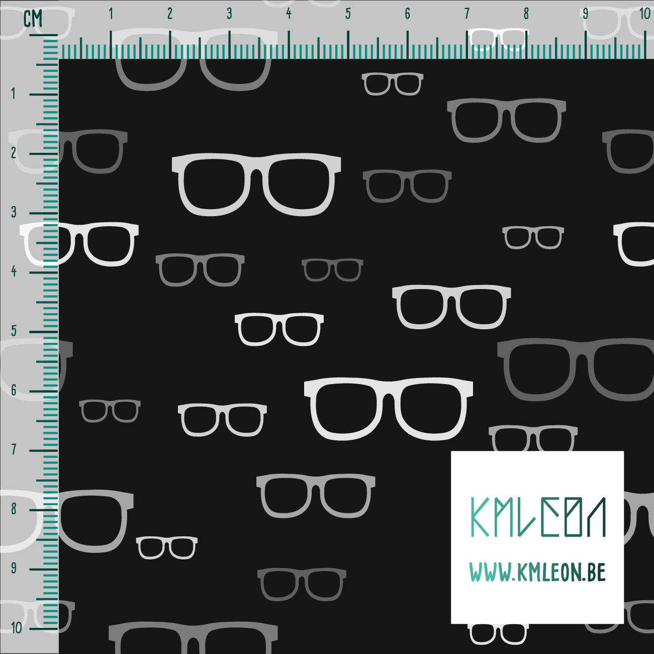 Grey glasses fabric