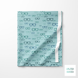 Green and blue glasses fabric