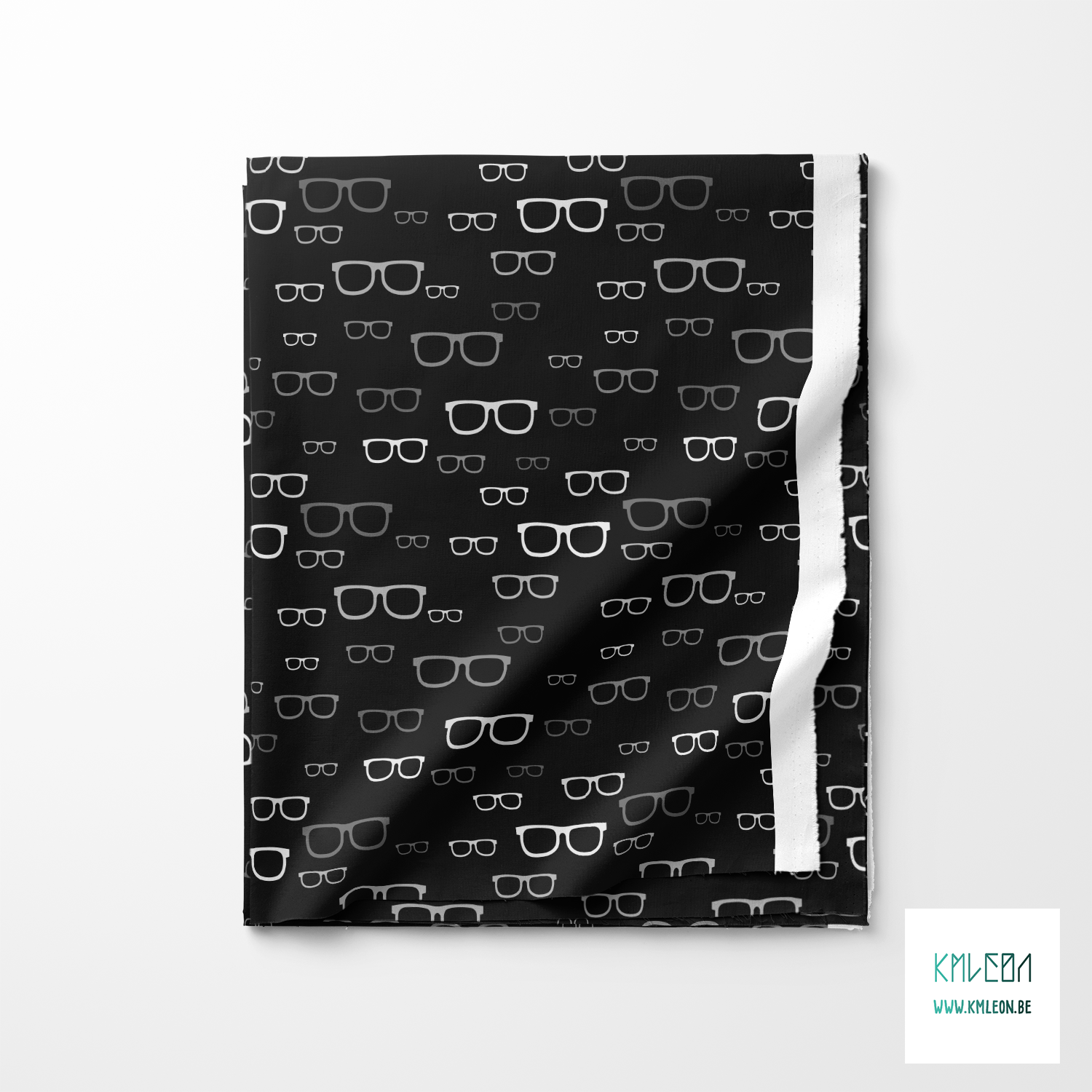 Grey glasses fabric