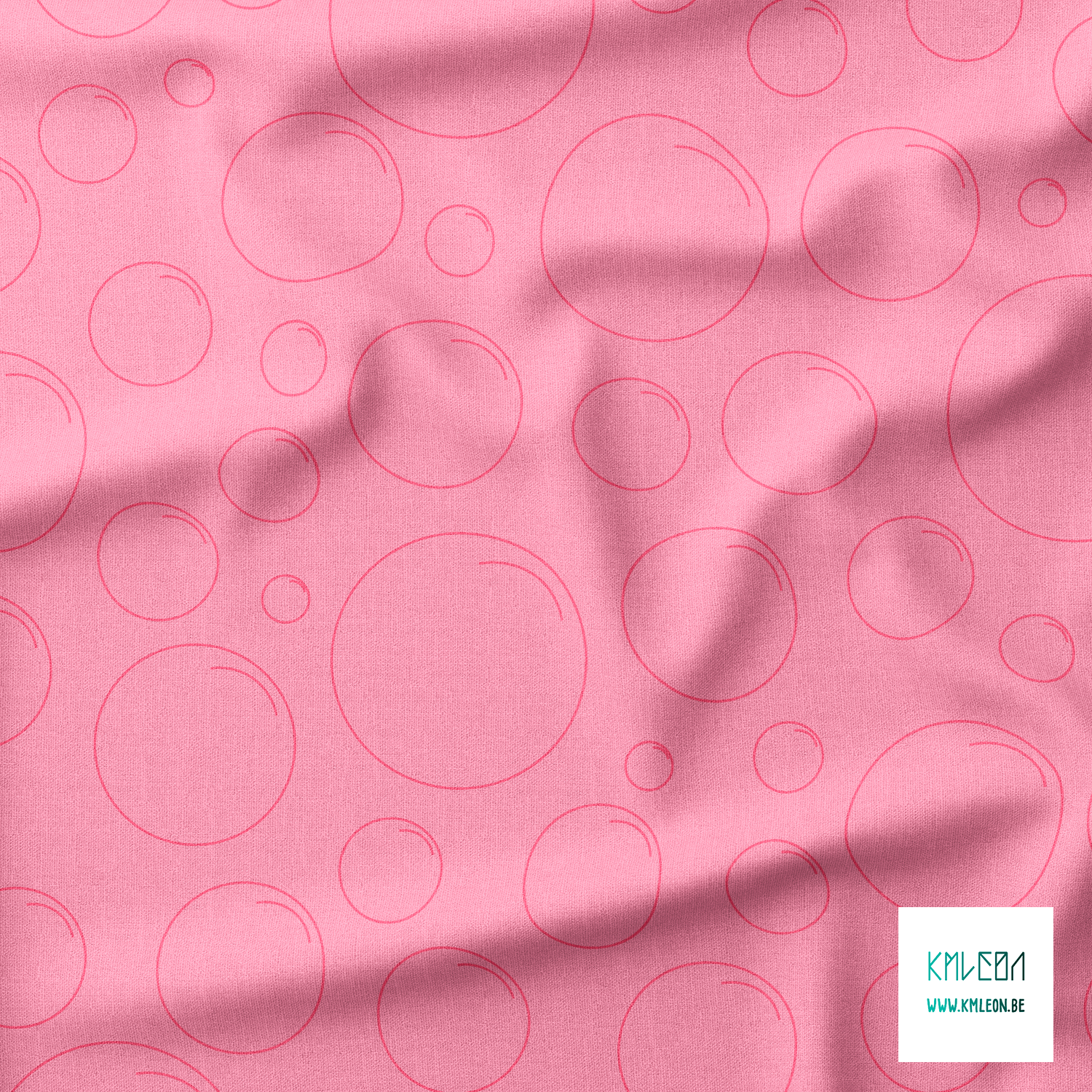 Pink bubbles fabric