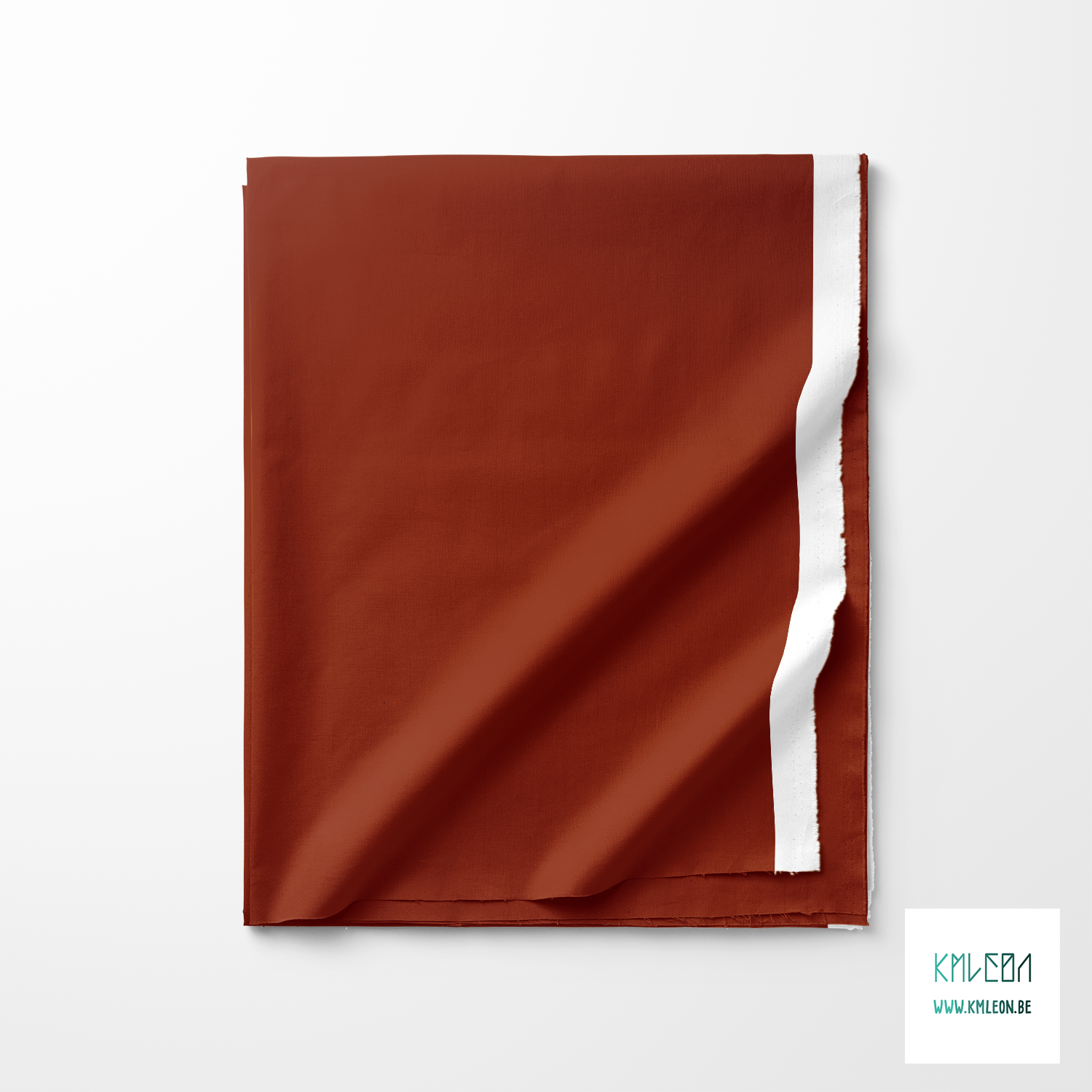 Solid cedar brown fabric