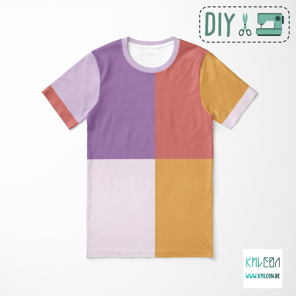 Colourblock cut and sew t-shirt