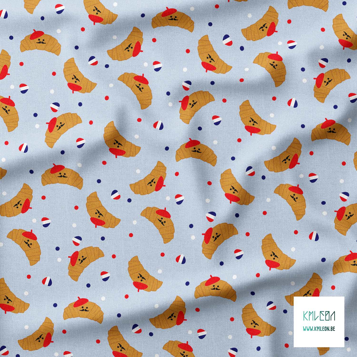 Croissants fabric (Large scale)