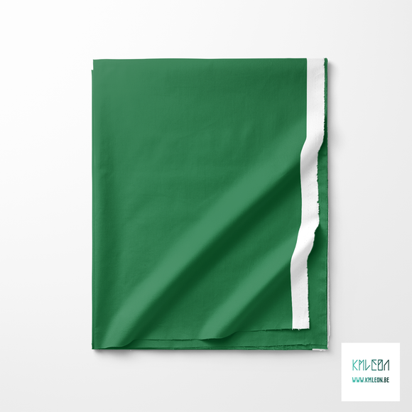 Solid dark spring green fabric