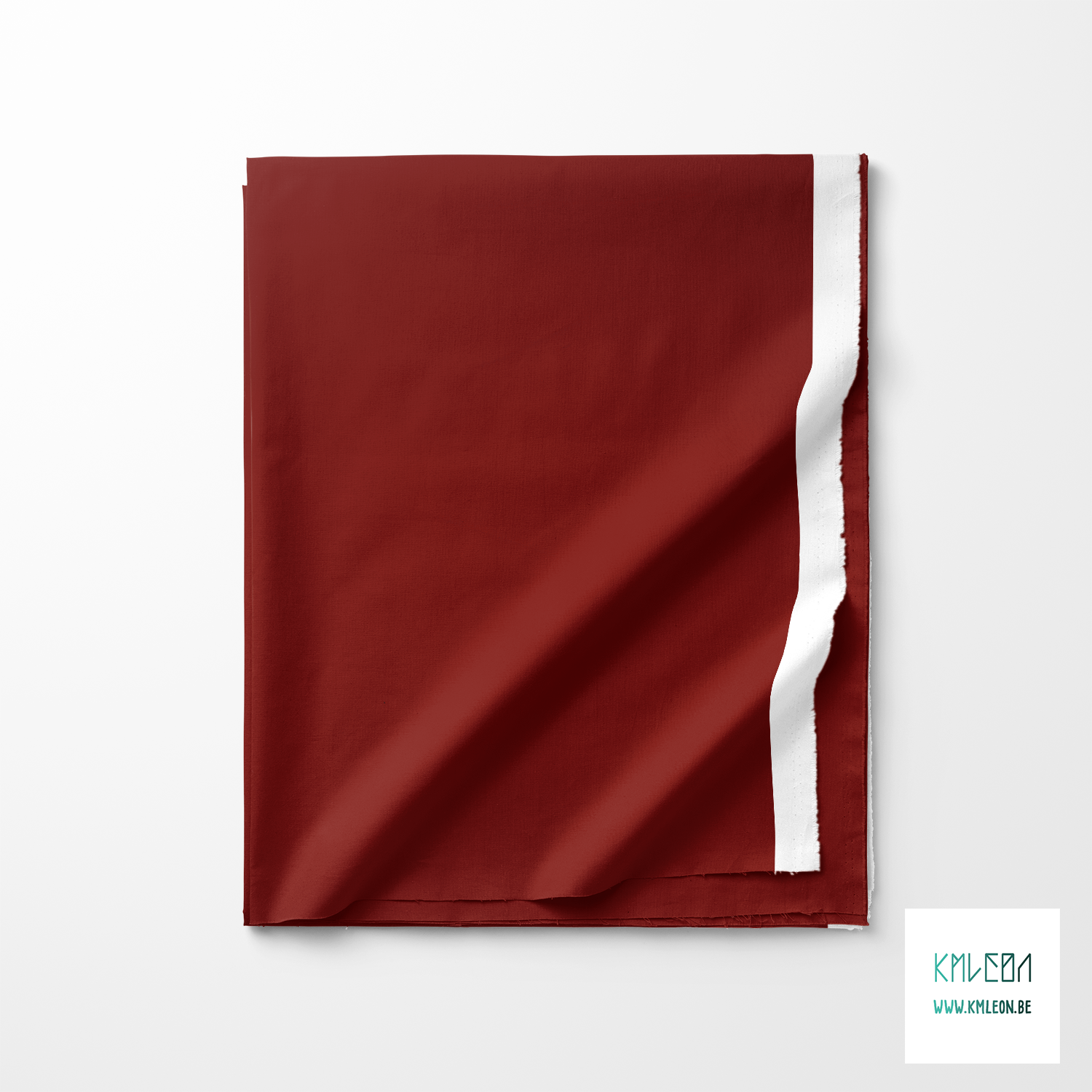 Solid falu red fabric