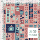 Fika, swedish breakfast fabric