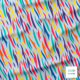 Multicoloured vertical tiger stripes fabric