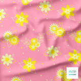 Yellow flowers fabric (Large scale)