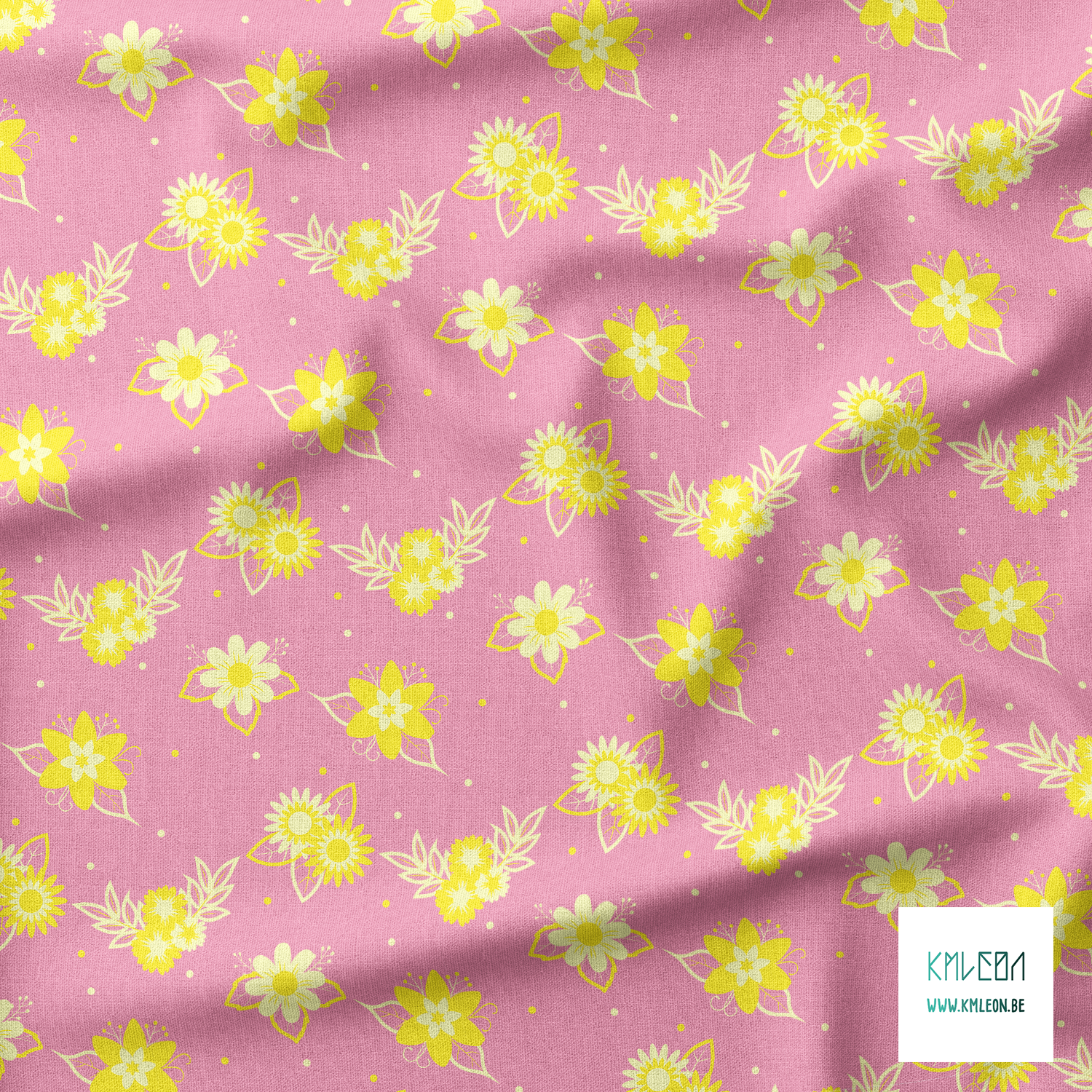 Yellow flowers fabric