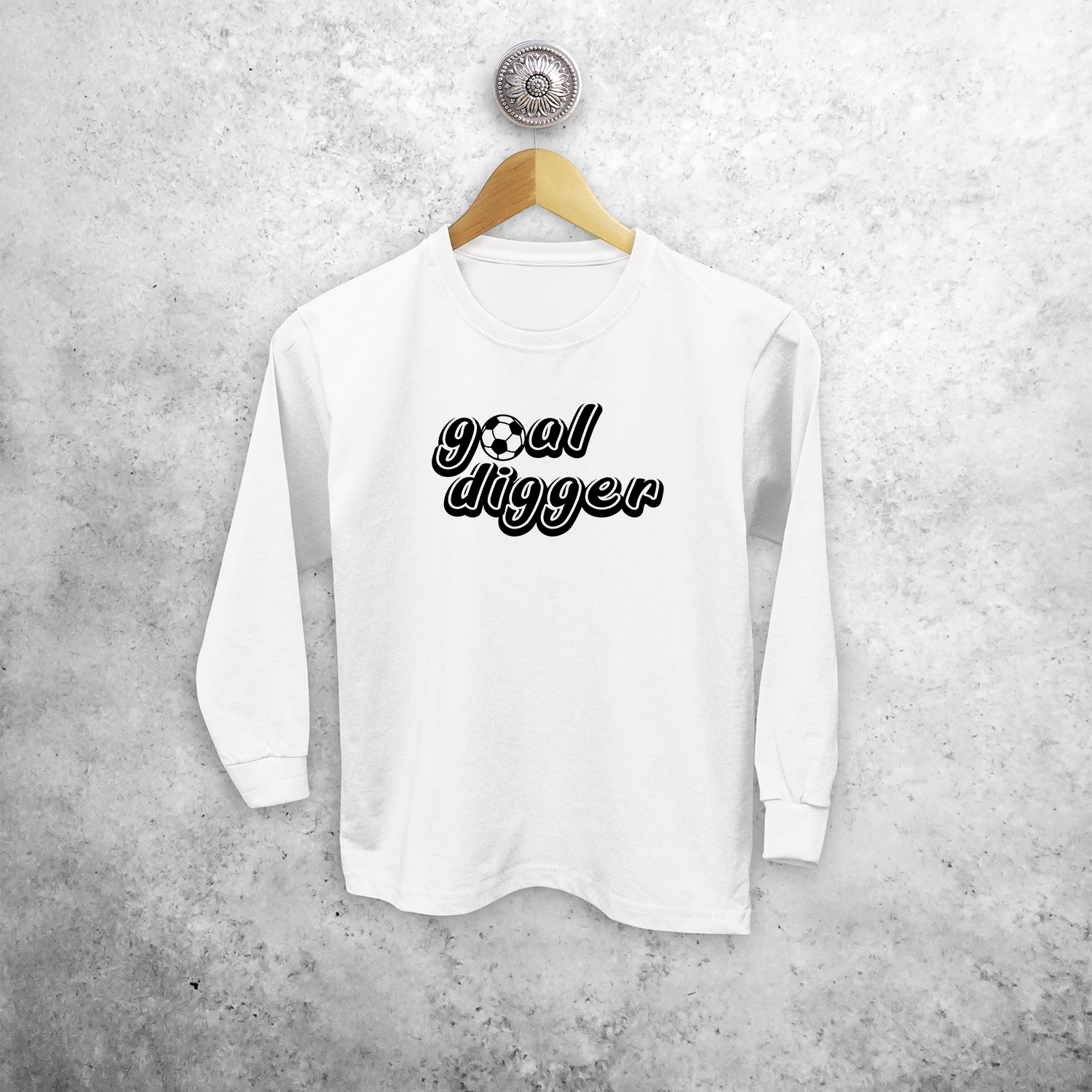 'Goal digger' kids longsleeve shirt