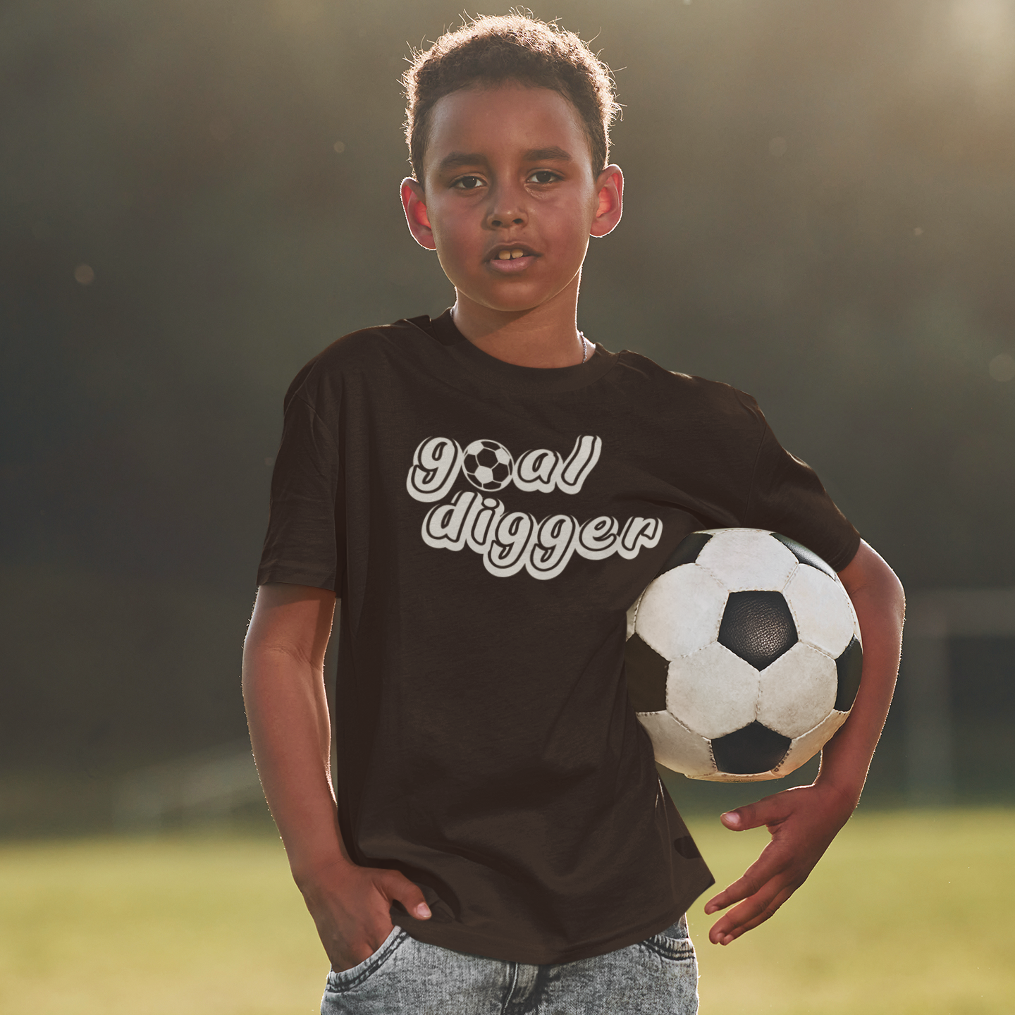 'Goal digger' kids shortsleeve sirt