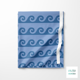 Blue waves fabric (Large scale)