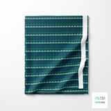 Green and blue waves fabric