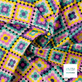 Granny squares fabric