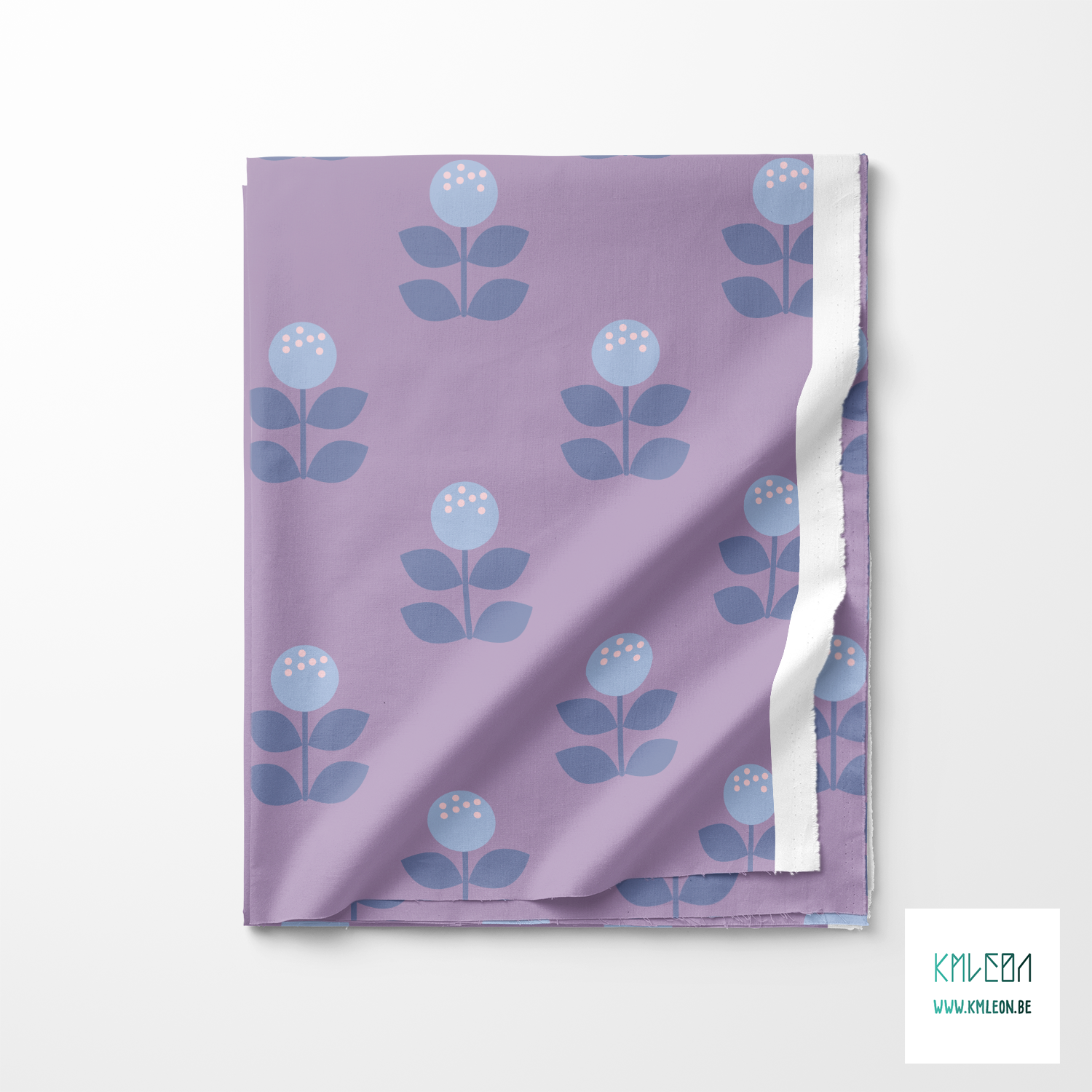 Large blue flowers fabric