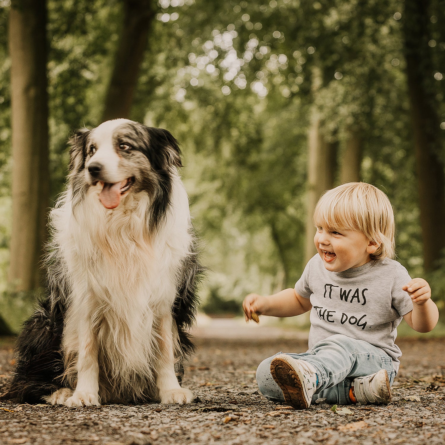 'It was the dog' baby shortsleeve shirt