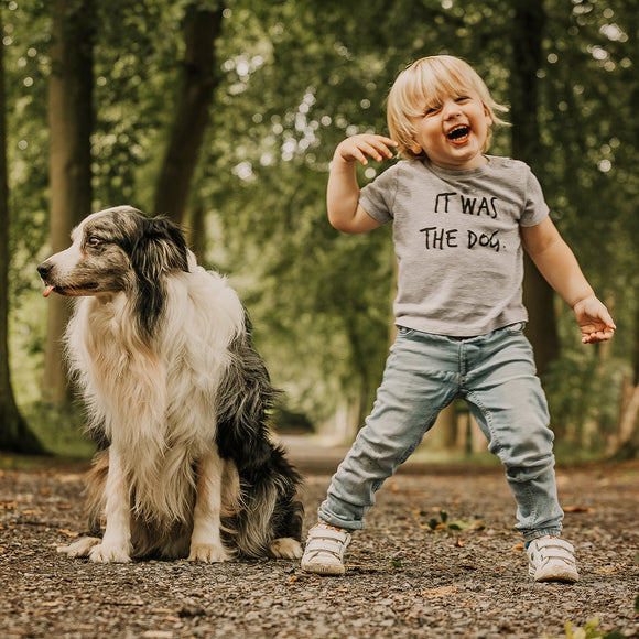 'It was the dog' baby shortsleeve shirt