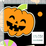 Happy Halloween pumpkins fabric