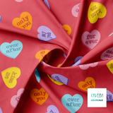 Candy hearts fabric (Large scale)