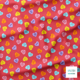 Candy hearts fabric