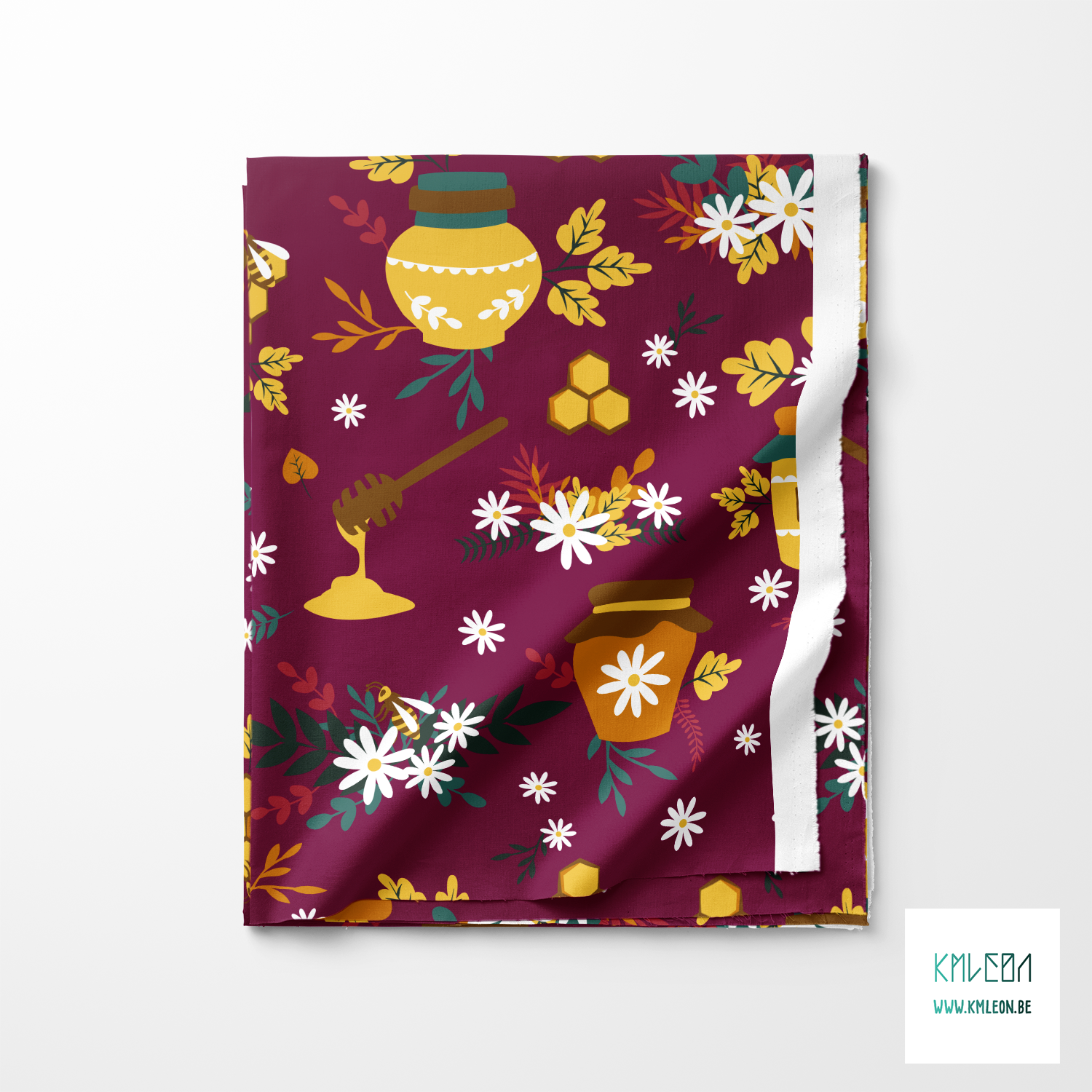 Honey and chamomile fabric