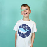 'Whale hello there' kids shortsleeve shirt