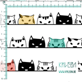 Cat heads fabric