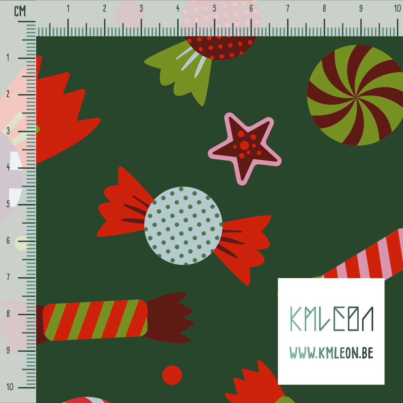 Christmas candy fabric