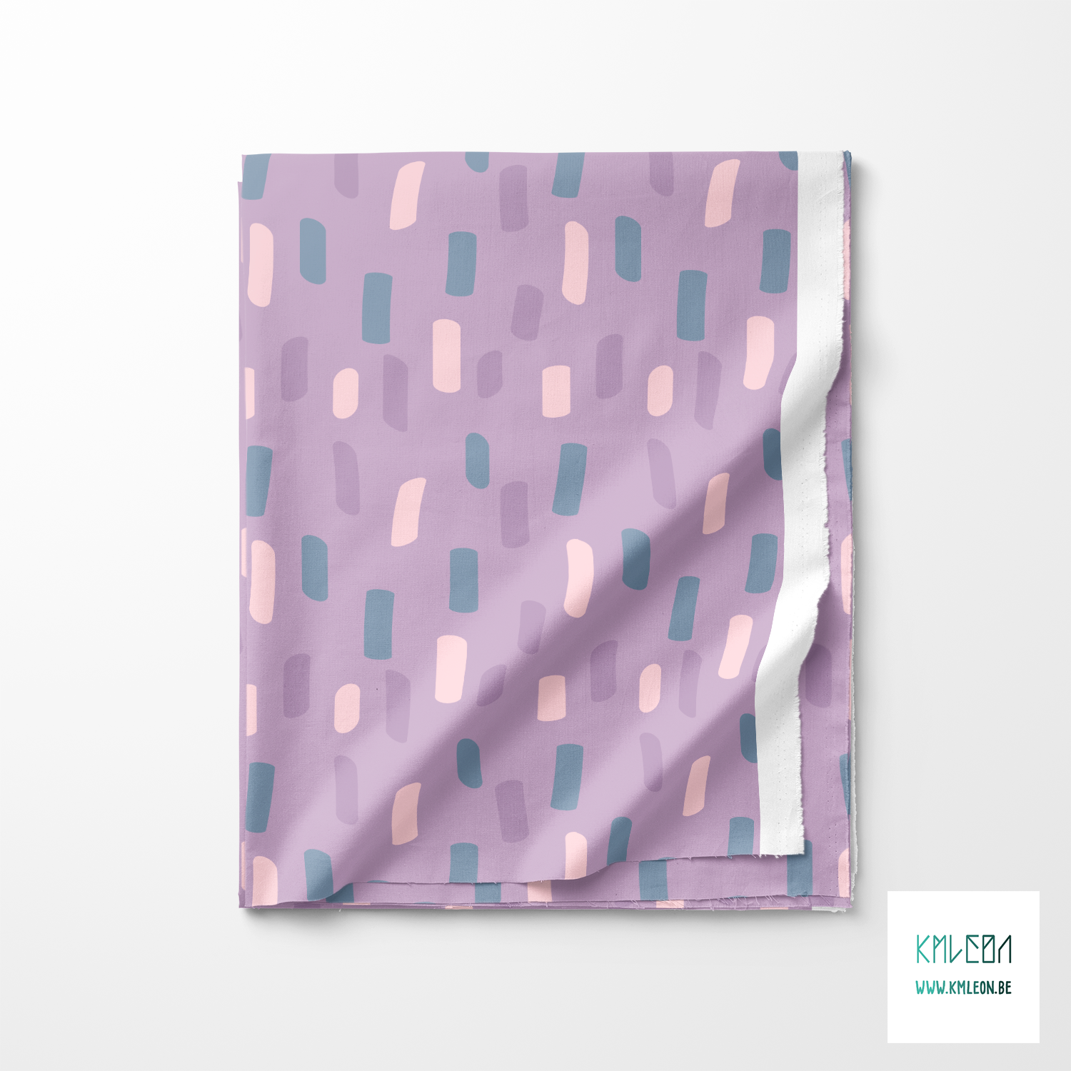 Blue, purple and pink irregular stripes fabric