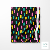 Pink, yellow and green irregular stripes fabric