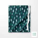 Green irregular stripes fabric