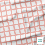 Pink and white gingham fabric